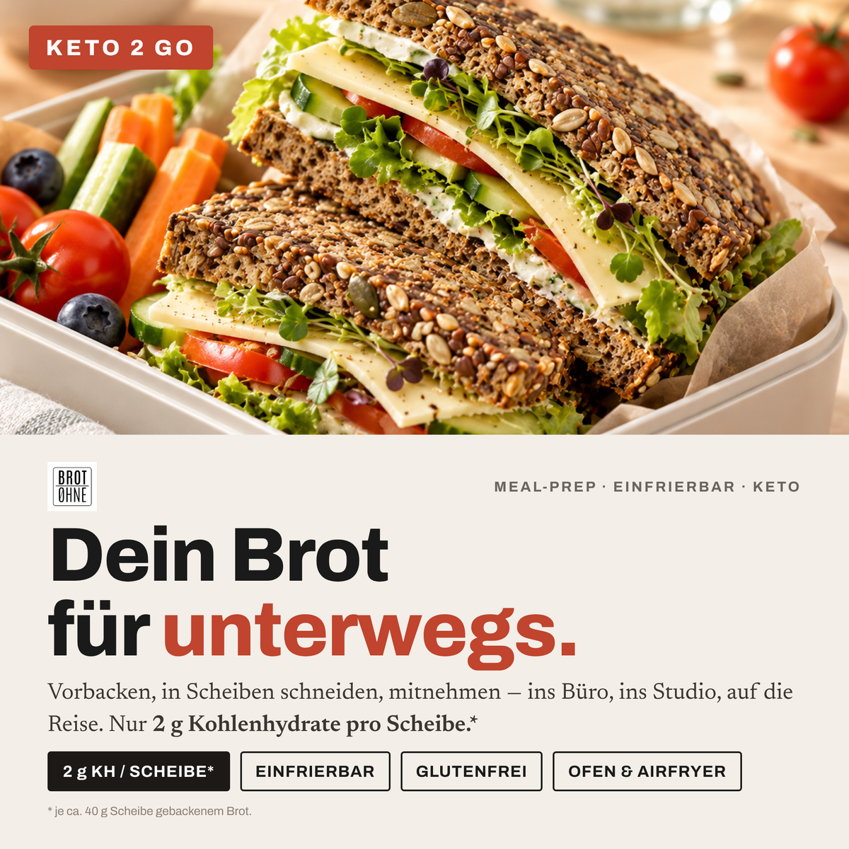 Bio-Keto-Brotbackmischung ohne Getreide