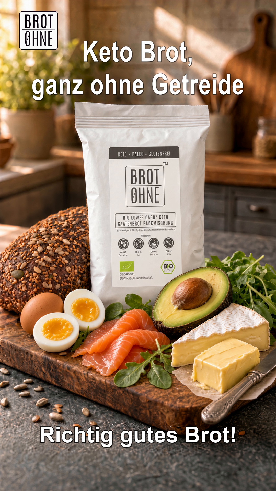 Video laden: BROT OHNE Genuss-Reel: Keto Brot, ganz ohne Getreide. Richtig gutes Brot!