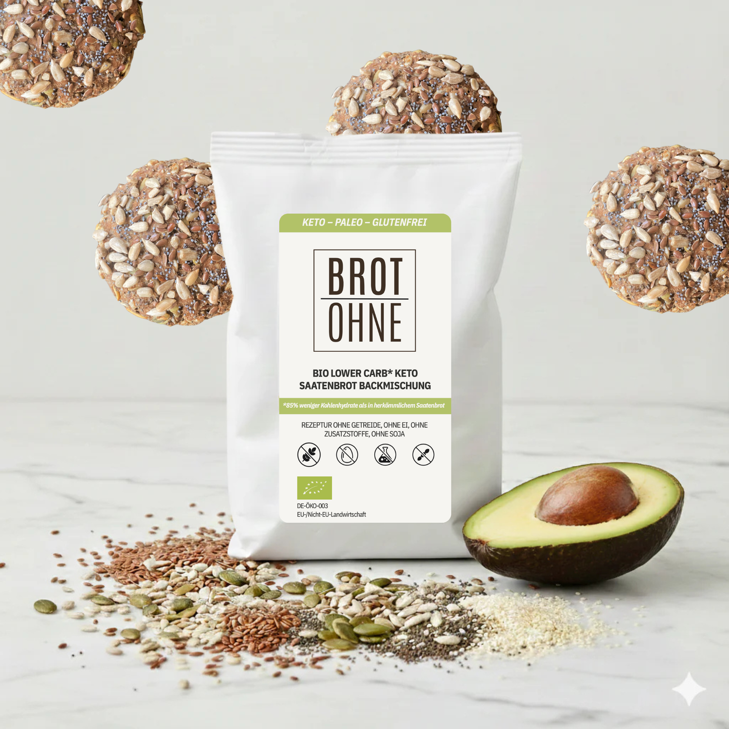 Keto Paleo Bio Brotmix